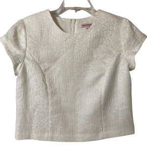 Juicy Couture Cream Cap Sleeve Blouse Size 4